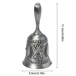 Metal Tone Hand Bell Alarme, Serviço de Mão, Chamada, Desktop, Chá, Jantar, Jogo, Natal - Image 6
