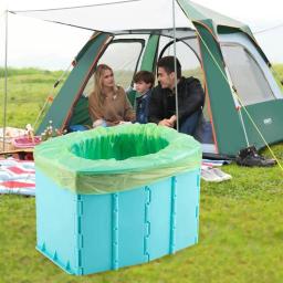 Banheiro portátil para carro de emergência, dobrável balde de acampamento, potty ao ar livre, assento de casa, reutilizável, lavável, piquenique, viagem, balde vômito - Image 3