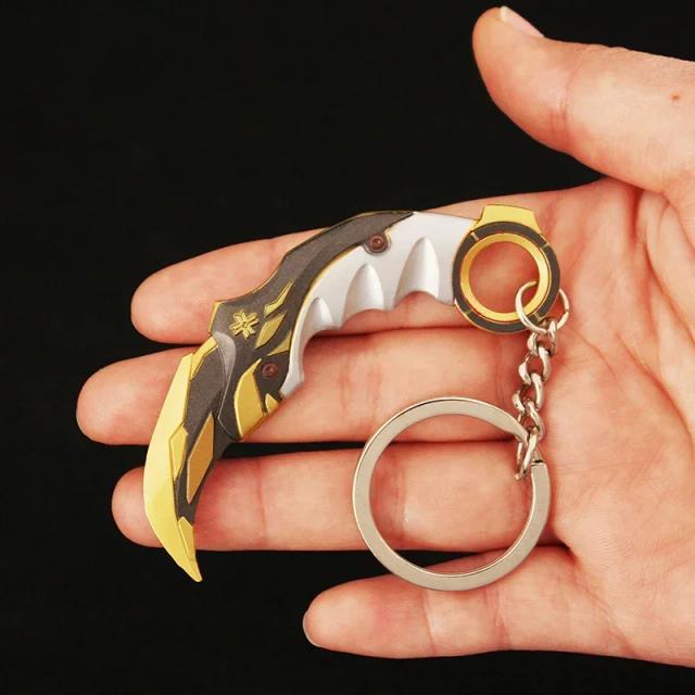 Karambit Valorant para Meninos - Faca Balisong de Liga para Cosplay e Brincadeiras, 16cm, 2023