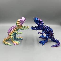 3D impresso grande boca dinossauro estatueta modelo, Crânio integrado, Tyrannosaurus Rex Joint, mover livremente - Image 1