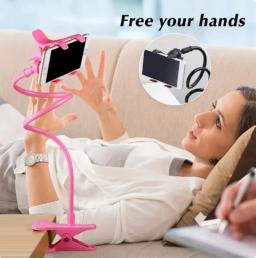 Universal preguiçoso suporte do telefone móvel suporte, gooseneck stand stents, flexível cama mesa, mesa clipe, suporte de smartphone - Image 5