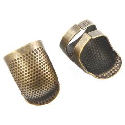 2 tamanhos de costura dedal dedo protetor retro dedal costura tricô máquina casa diy dedal ferramentas acessórios costura - Image 5