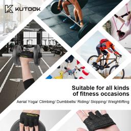 KUTOOK-Luvas Esportivas de Fitness para Treinamento, Halterofilismo, Treino, Luvas Parciais Duráveis com Almofada para Exercício, Acessórios de Ginástica - Image 5