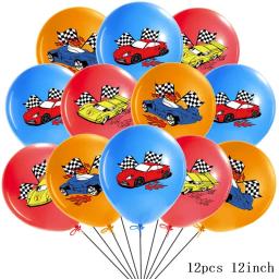 Balões De Látex Hot Wheels para Decorações De Festa, Carro De Corrida, Banners De Feliz Aniversário, Toppers De Bolo, Talheres Descartáveis, Brinquedo Dos Meninos - Image 6