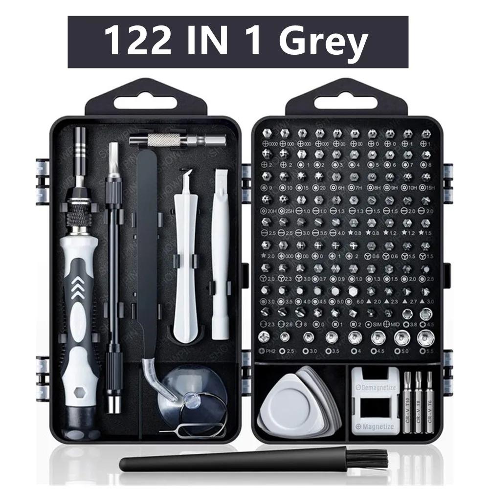 Conjunto de chaves de fenda para computador, kit de ferramentas de reparo 118 Bits, chave magnética para laptop e telefone 140PCs - Image 1
