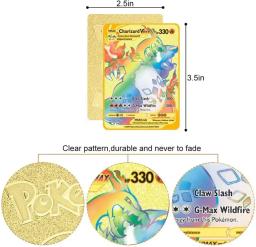 Arceus Vmax Pokemon Metal Cartões, DIY Game Collection Cartões, Ouro Edição Limitada, Pikachu Charizard, Presente Kids, Ponto 10000 - Image 6