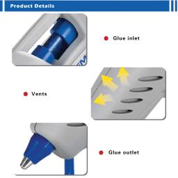 Dremel-pistola de cola hot melt a930/940, 60w, profissional, portátil, temperatura térmica, ferramenta de reparo elétrico, 7/11mm cola varas - Image 4