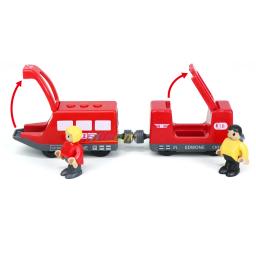 Trem elétrico magnético com boneca diecast slot brinquedo ferroviário pista de madeira compatível locomotiva trem ferroviário elétrico para criança - Image 5