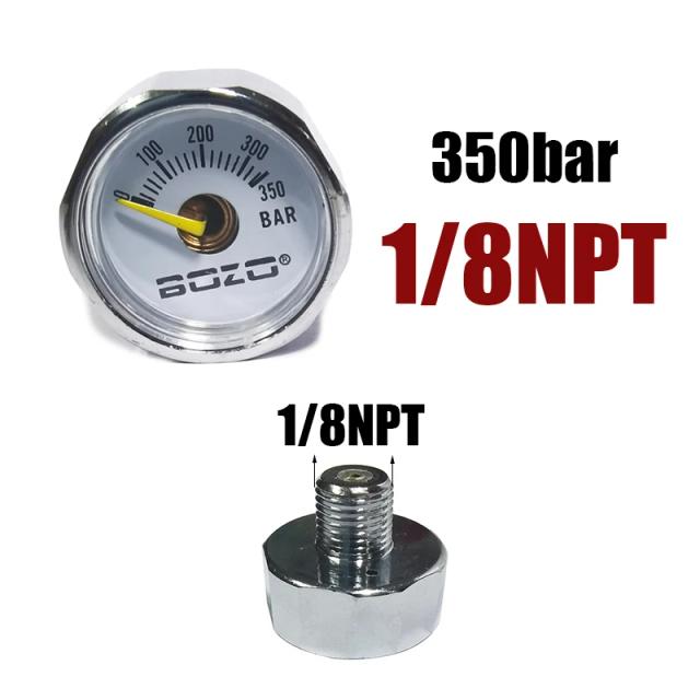 Manômetro medidor de pressão mini micro 25mm/1 polegada calibre ar comprimido bomba mão mergulho hpa regulador m8 * 1 m10 * 1 1/8npt 1/8bspp