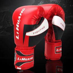 Sparring PU luvas de boxe para homens e mulheres, equipamento profissional Kickboxing, adultos Sandbag Training, Muay 6 8 10 12oz - Image 1