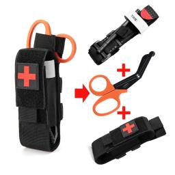 Torniquete Kit de Primeiros Socorros, Gato, Médico, Tesoura, Armazenamento Molle, Trauma Bracket Set, Survival Tool, Acessórios Da Engrenagem - Image 1