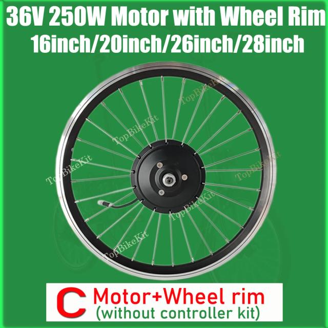 Motor Ebike Brushless Gear 36V 250W TBK-100AD com Aro de Roda