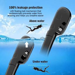 Máscara de snorkel facial completa 180 ° Visão panorâmica silicone seco superior mergulho óculos de natação com 2 snorkels anti-nevoeiro anti-mar - Image 5