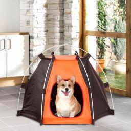Tendas dobráveis do poliéster para cães Barraca de acampamento ao ar livre Suprimentos portáteis Barraca de suporte impermeável - Image 2