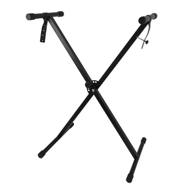 Suporte de Piano Eletrônico X-Shaped Ajustável com Pads Antideslizantes e Design Removível