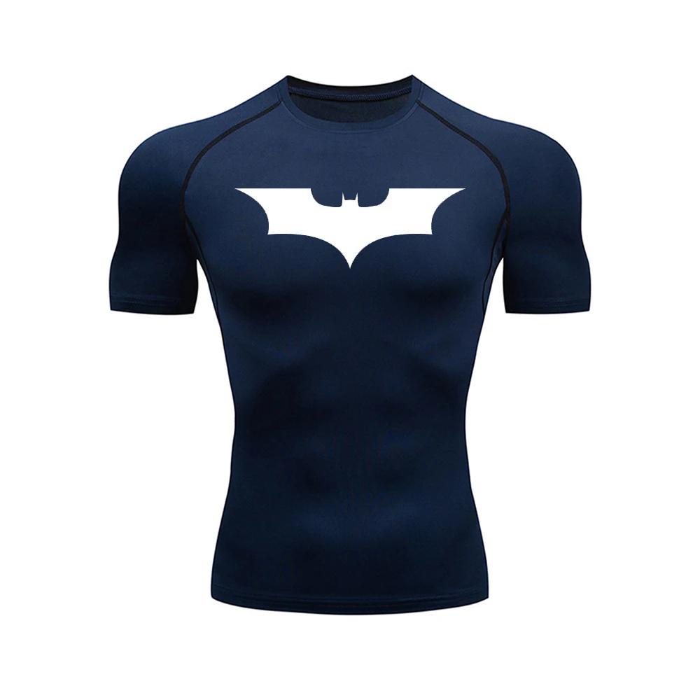 Camisas de compressão atlética masculina, secagem rápida, protetor de pele respirável, tops apertados, verão - Image 1