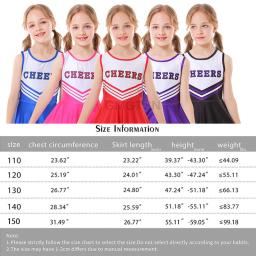 Traje de torcida JXHJHBW para crianças, uniformes escolares, Cheerleader Outfits, Halloween Cosplay Dress with Socks Suit - Image 6