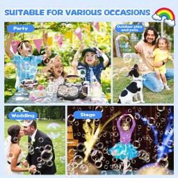 Máquina automática de bolhas para crianças, Bubble Maker portátil, 2 ventiladores, 50000 + bolhas por minuto, atualização - Image 6