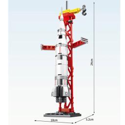 Blocos de construção do modelo de foguete tripulado para crianças, Mini Aviação, Espaço, Estação Aeroespacial, Tijolos, City Construction Toys - Image 4