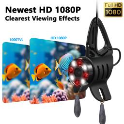 Câmera de pesca subaquática HD 1080P, câmera de pesca no gelo de 7 polegadas, câmera de pescador subaquática com bateria de 10000mAh - Image 3