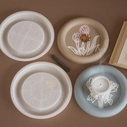 Molde De Gesso De Cimento Concreto, Jesmonite Moldes, Rose Tulip, Padrão Em Relevo, Moldes De Coaster De Bandeja, Fundição De Resina - Image 4