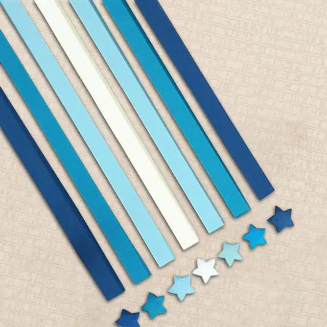 540 Folhas de Papéis Dupla Face para Origami - Estrelas Coloridas em 27 Cores para Artesanato e Decoração