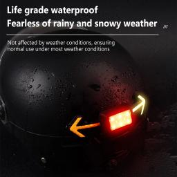 Luzes para capacete de bicicleta, controle remoto sem fio, à prova d'água, usb, recarregável, luzes de advertência para mountain bike, alta segurança - Image 6