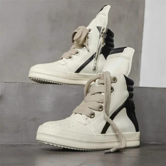 Botas Masculinas Cano Alto Retrô Vintage Esporte Casual Outono Inverno