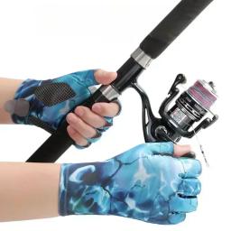 Fingerless Sun Protection pesca luvas para homens e mulheres, atividades ao ar livre - Image 1