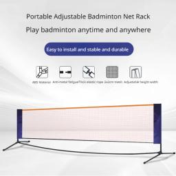 Rede de badminton multifunções com altura regulável, dobrável, para tênis, vôlei, esportes ao ar livre, praia, 1, 6 m - Image 4