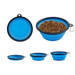 Dobrável Silicone Comida e Água Bowl para Animais de Estimação, Suprimentos Dobráveis Portáteis, Mosquetão, Acampamento ao ar livre, Viagem, Pratos - Image 4