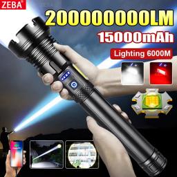Xhp390 lanterna mais poderosa usb recarregável luz forte militar tático lanterna acampamento caça ao ar livre tocha - Image 1