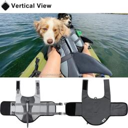 Colete salva-vidas para cães de tubarão, flutuabilidade aprimorada, roupas de natação para cães pequenos, colete de segurança com alça para cães médios e grandes, surf - Image 4