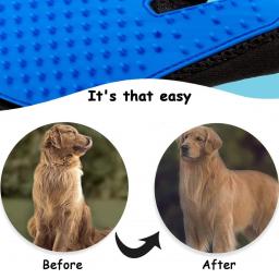 Silicone Pet Grooming Glove, escova de cabelo gatos, limpeza do pente, Deshedding Pets Products, escova de cabelo do cão, animais - Image 4