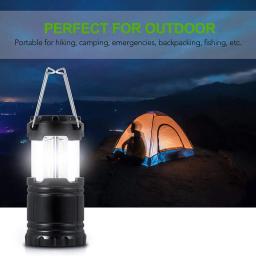 USB recarregável LED camping lâmpada, luz tenda ao ar livre, Cob dobrável, lanterna - Image 1