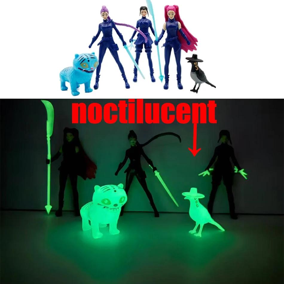 12 pçs/set Kpop Demon Hunters Action Figure Toy Derpys Tigre Rumi Mira Zoey Sussy Estatueta Boneca Para Fãs Presente - Image 1