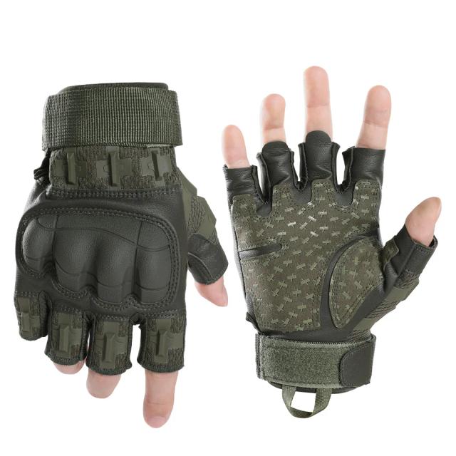 Luvas Táticas Sem Dedos para Homens: Casca Dura Ideal para Paintball, Airsoft, Caça e Aventura ao Ar Livre