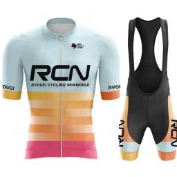2025 rcn equipe conjunto camisa de ciclismo homem verão mtb roupas ciclismo manga curta ropa maillot ciclismo equitação ao ar livre uniforme - Image 5