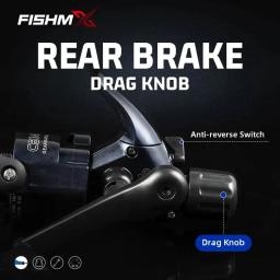 FishMX CB140-640 Carretel de pesca giratório Carretel de pesca de carpa de água salgada Relação de velocidade de freio dianteiro e traseiro 5.2:1 - Image 3