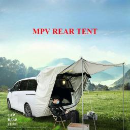 Extensão impermeável multifuncional do telhado da cauda do carro do Anti-mosquito, pára-sol, barraca traseira, especial de MPV, acampamento exterior, nenhuns pólos do apoio - Image 2