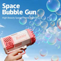 40 buracos máquina de bolha elétrica portátil espaço automático luz bolha arma crianças brinquedos batalha ao ar livre sem bolha água - Image 5
