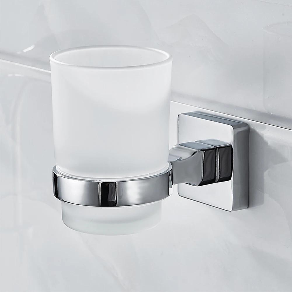 Suporte de parede moderno para escova de dentes, copo de vidro, organizador de armazenamento de banheiro, escova de dentes, ferramentas para banheiro - Image 1