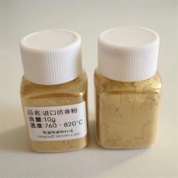 Cerâmica Esmalte Cor Imitação Em Pó De Ouro Tinta Metálica, DIY Pintura Escultura Especial, Ferramentas De Fazer Arte De Cozimento, 10g - Image 3