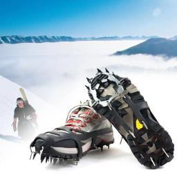 Sapato de neve antiderrapante, Espinhos de grampo de tração, Sapatos Crampon, Capas de Botas, 18 Dentes, 1 Par - Image 2