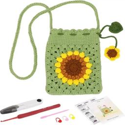 Saco De Fios De Tricô Para Iniciantes, Fio De Crochê, Kit De Tricô, Pacote De Material Artesanal DIY, Iniciantes e Amantes Artesanato - Image 2