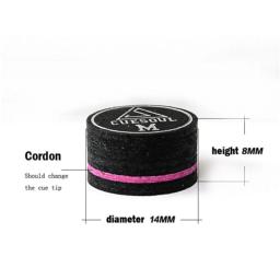 Couro dicas para taco de bilhar, acessórios com 8 camadas, tamanho 14mm, ss s m h h h h h h - Image 4