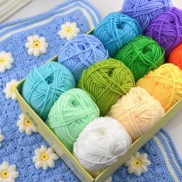 Fio de algodão de leite macio, Fios de crochê para tricô, Artesanato DIY, Suéter, Chapéu, Bebê, Tricô manual, Atacado, A1, 50g por conjunto - Image 5