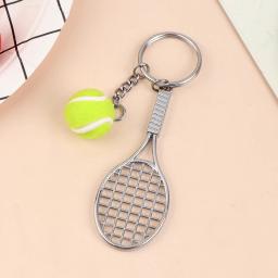 Raquete de tênis Keychain, mini chaveiro, esportes chaveiro, carro bonito pingente, 6 cores - Image 5