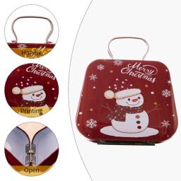 Caixa de presente de lata de natal, caixa de doces de metal, recipientes quadrados de armazenamento de doces para feriados, suprimentos de natal, feliz ano novo - Image 4