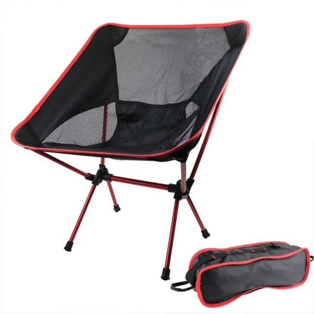 Cadeira Dobrável Portátil de Alumínio Leve para Camping ao Ar Livre com Conforto Extra e Design Ergonômico